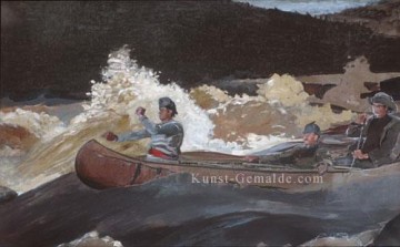 Schießen die Rapids Realismus Marinemaler Winslow Homer Ölgemälde